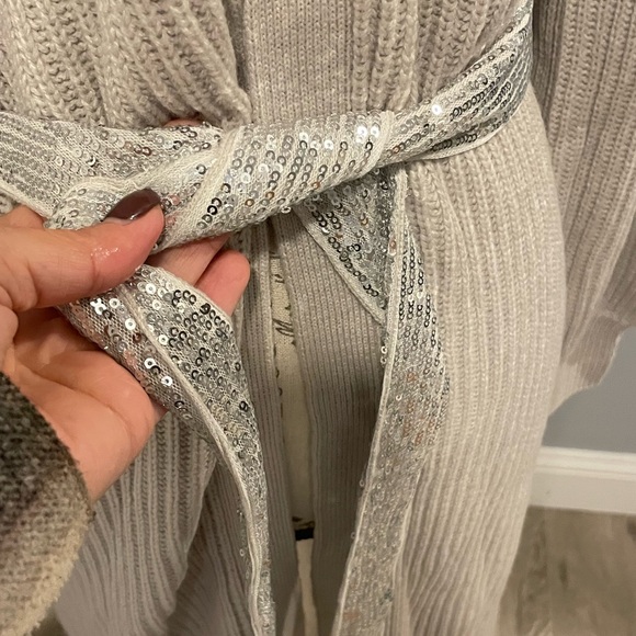 NWT Womens’s Express Midi Cardigan with Sequin Belt - Picture 4 of 14
